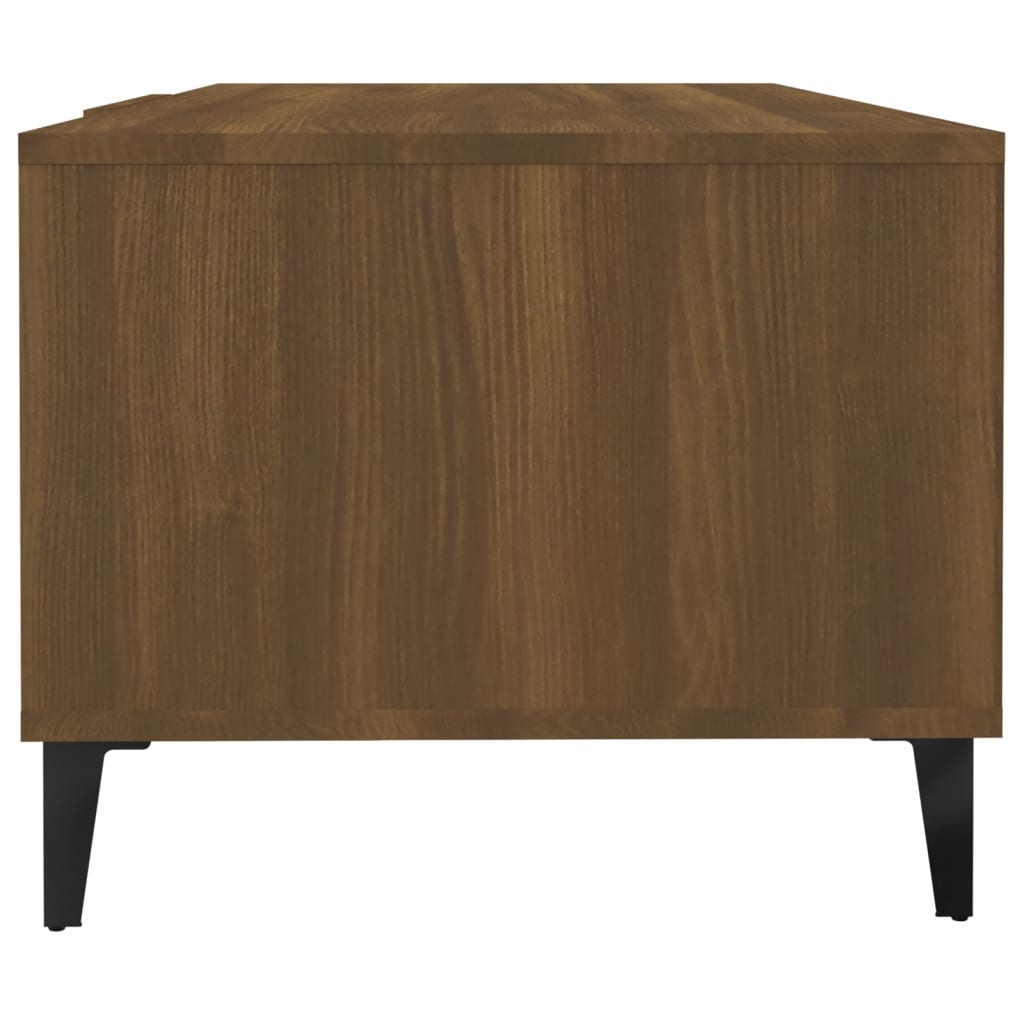 vidaXL Stolik kawowy, brązowy dąb 102x50x40 cm materiał drewnopochodny