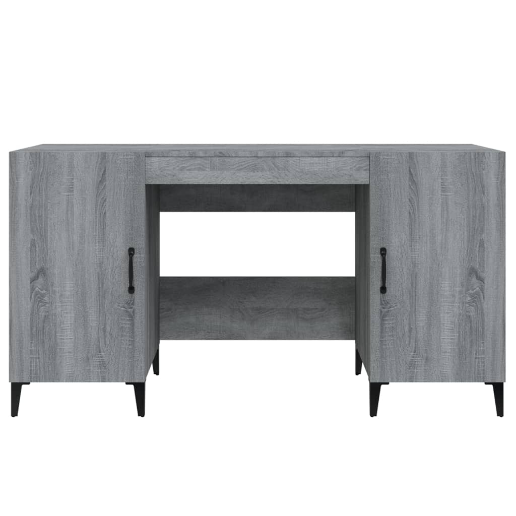 vidaXL Biurko, szary dąb sonoma, 140x50x75 cm, materiał drewnopochodny