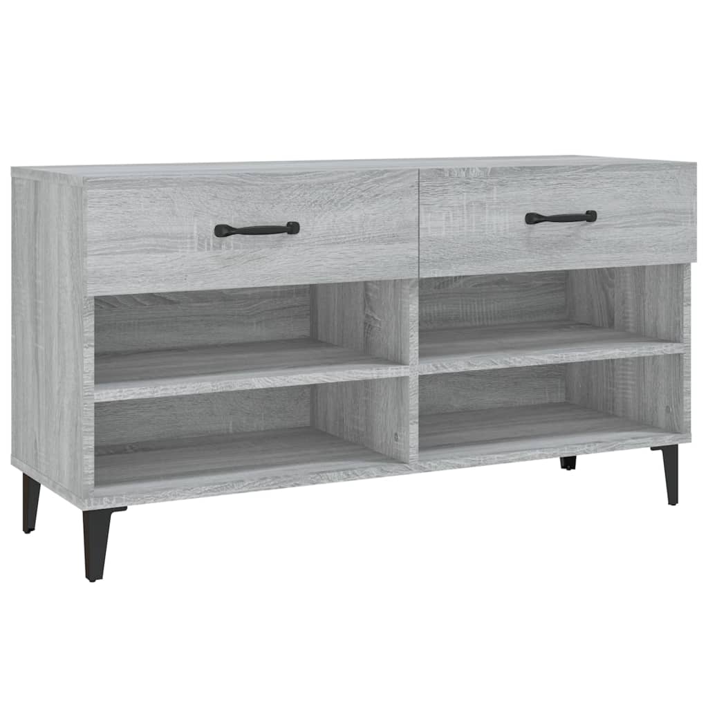 vidaXL Szafka na buty, szary dąb sonoma, 102x35x55 cm