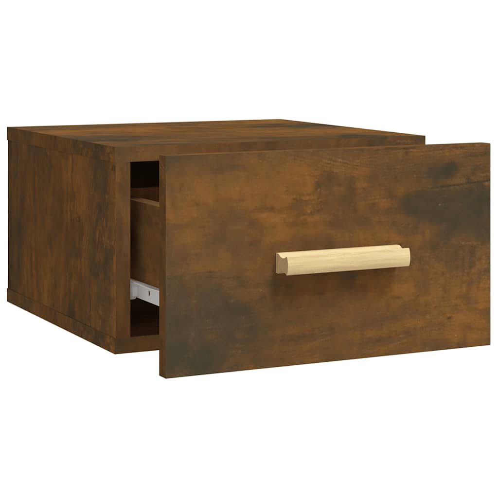 vidaXL Wisząca szafka nocna, przydymiony dąb, 35x35x20 cm