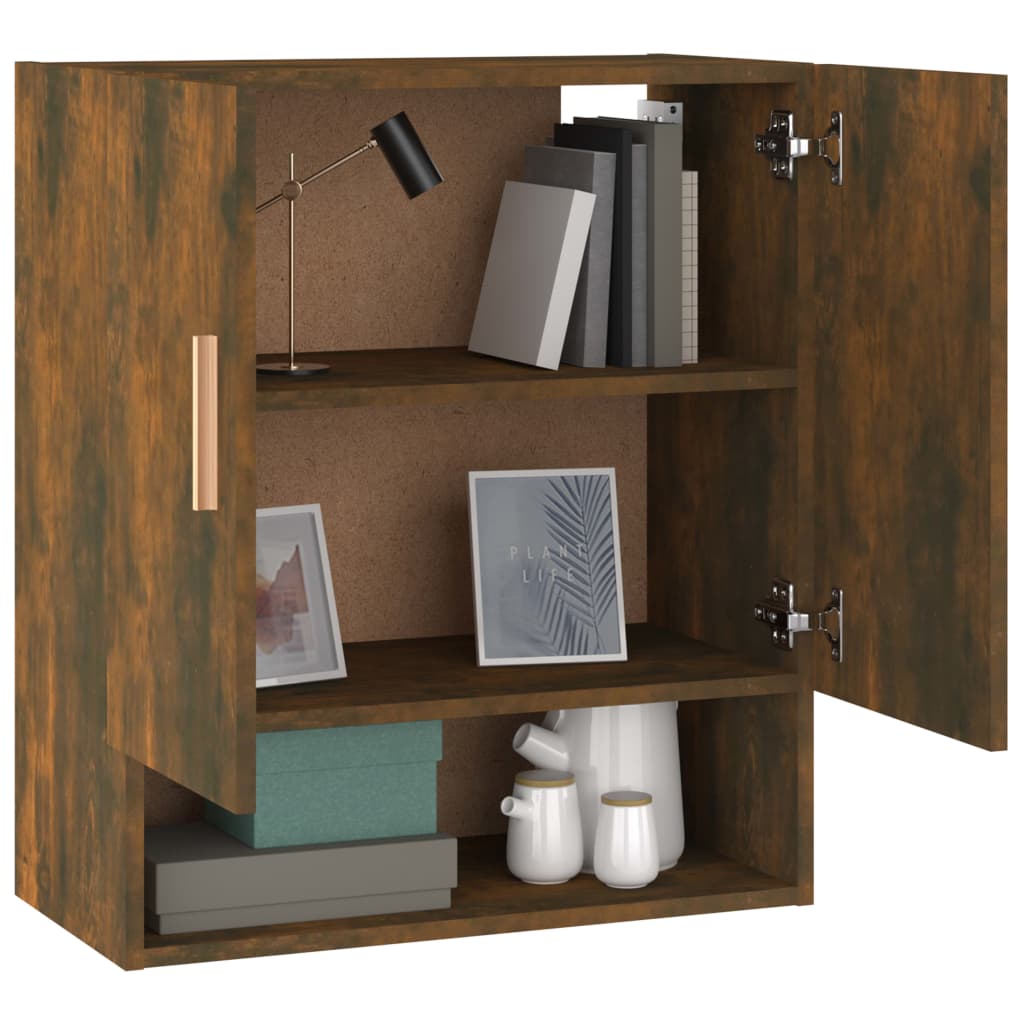vidaXL Szafka ścienna, przydymiony dąb, 60x31x70 cm