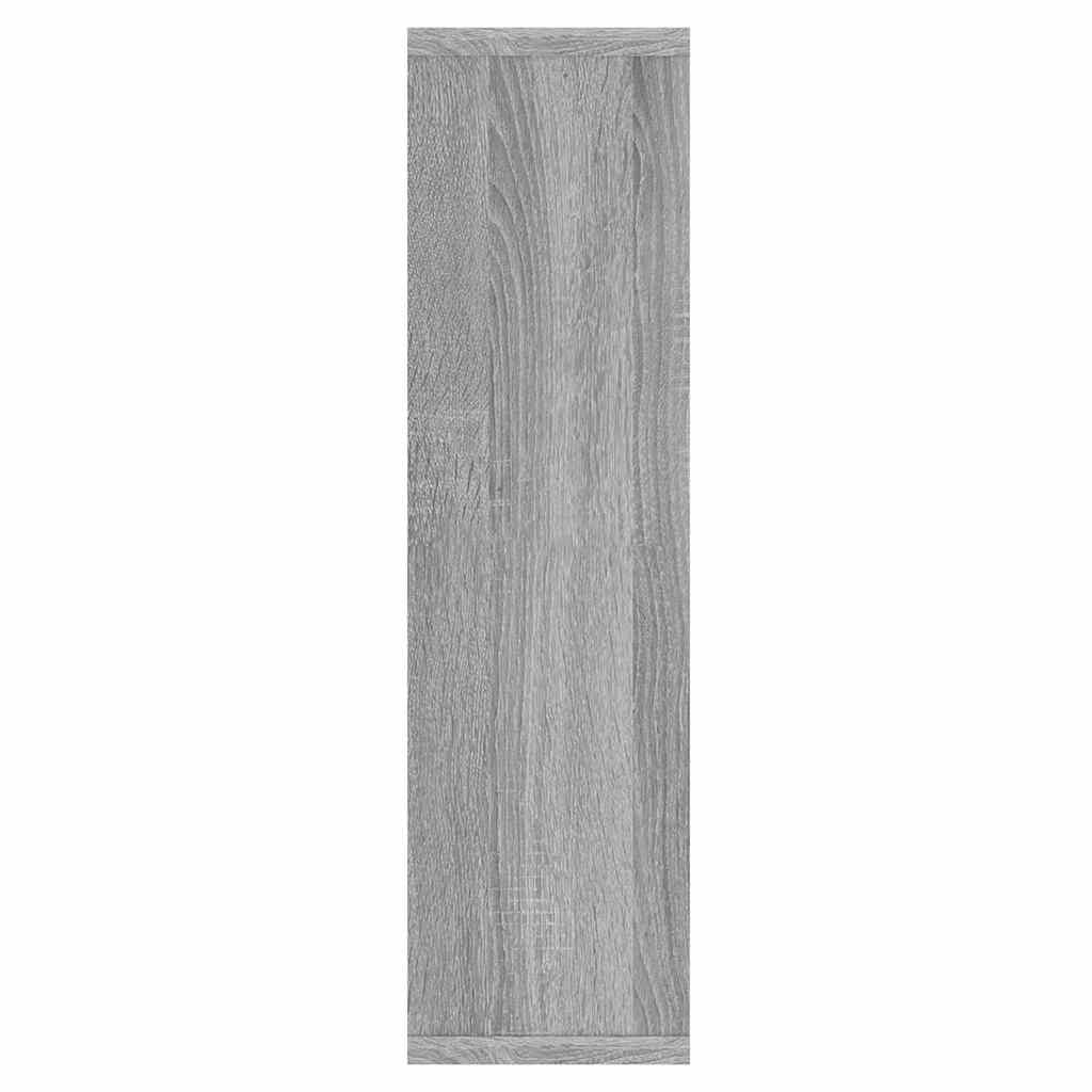 vidaXL Szafka z lustrem i LED, szary dąb sonoma, 76x15x55 cm
