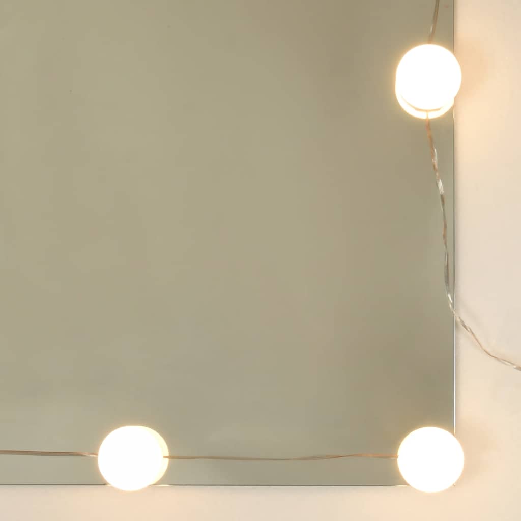 vidaXL Toaletka z LED, przydymiony dąb, 74,5x40x141 cm