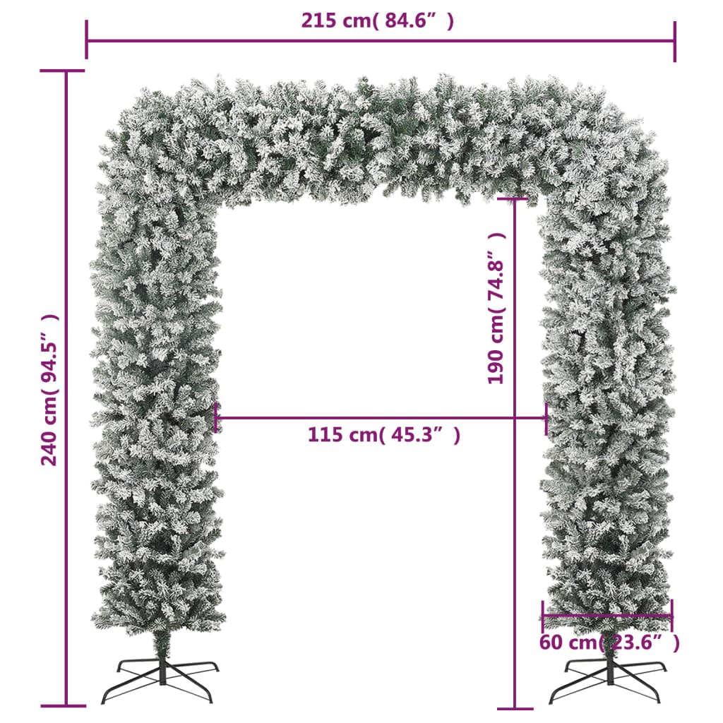 vidaXL Girlanda świąteczna flokowana sztucznym śniegiem, 240 cm