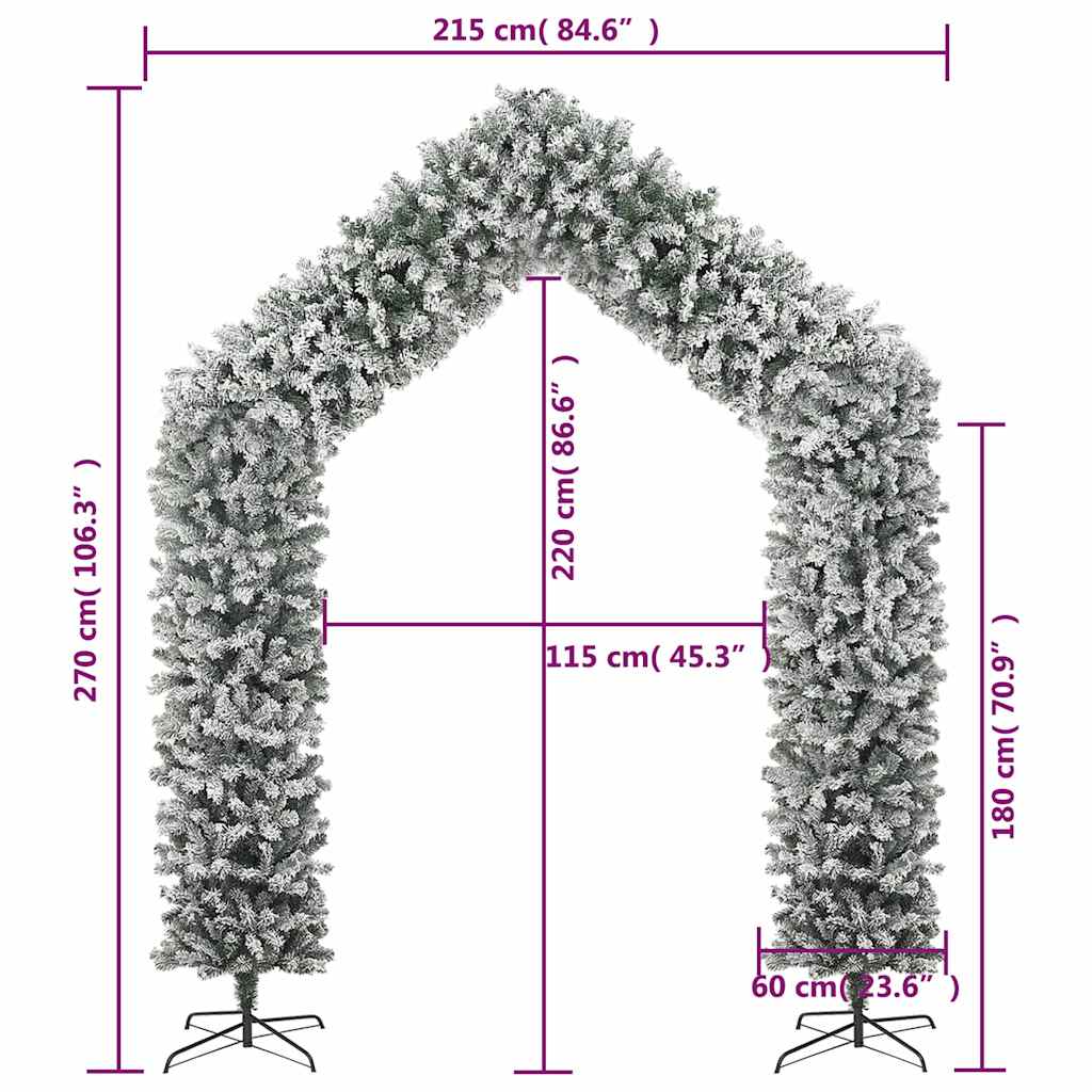 vidaXL Girlanda świąteczna flokowana sztucznym śniegiem, 270 cm