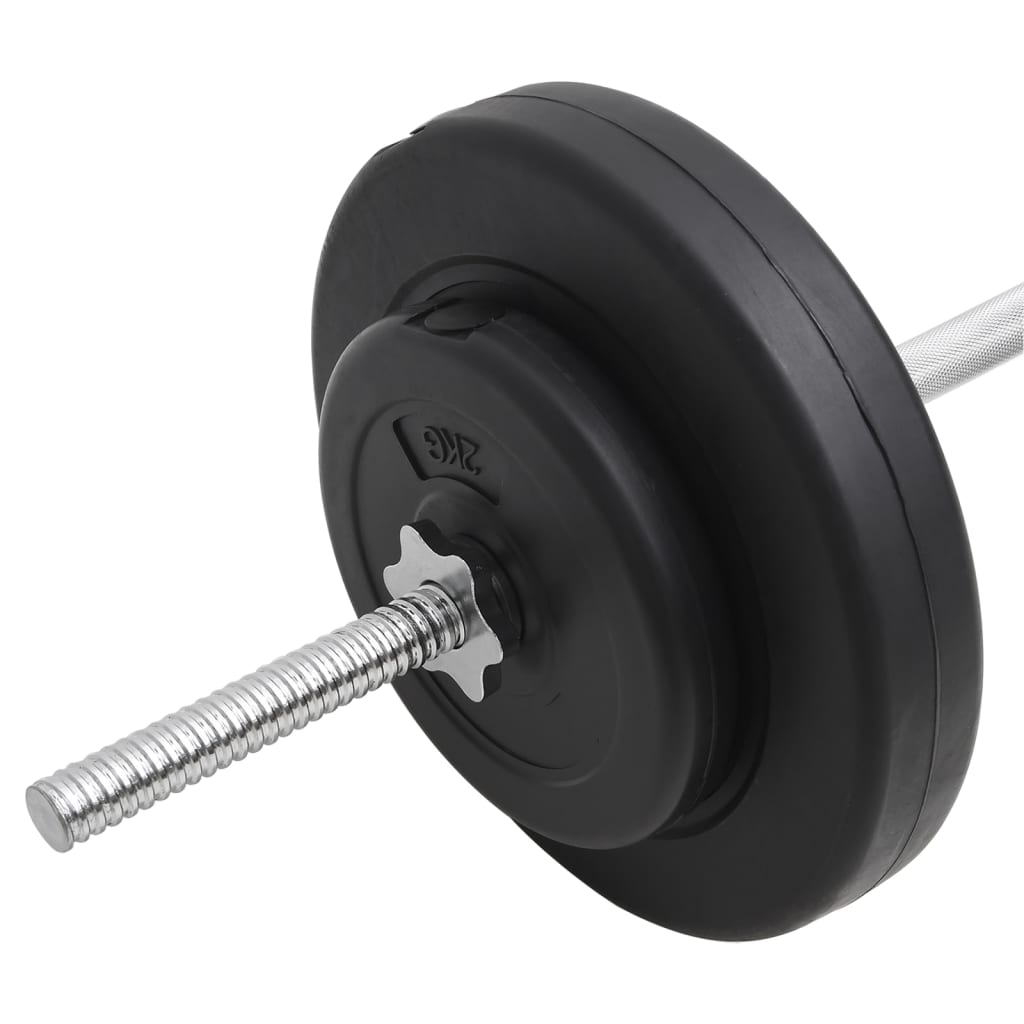 vidaXL Sztanga z zestawem obciążeń, 30 kg