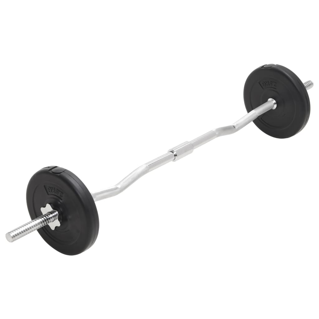 vidaXL Sztanga i hantle z zestawem obciążeń, 30 kg