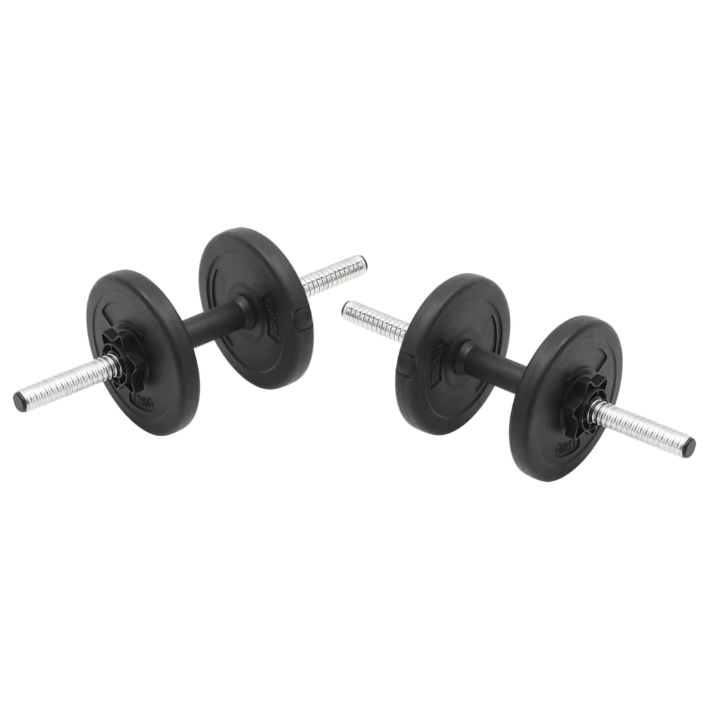 vidaXL Sztanga i hantle z zestawem obciążeń, 30 kg