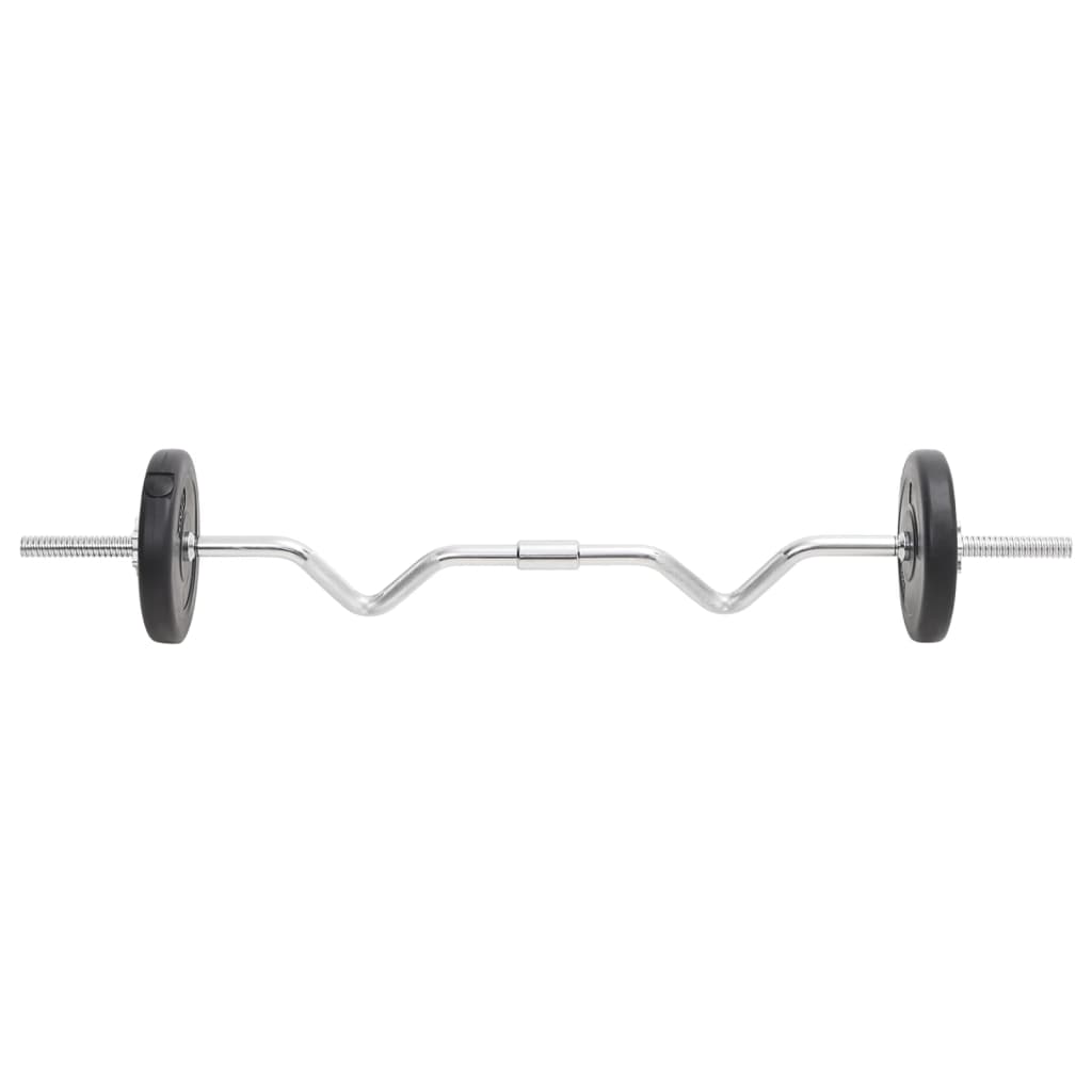 vidaXL Sztanga i hantle z zestawem obciążeń, 30 kg
