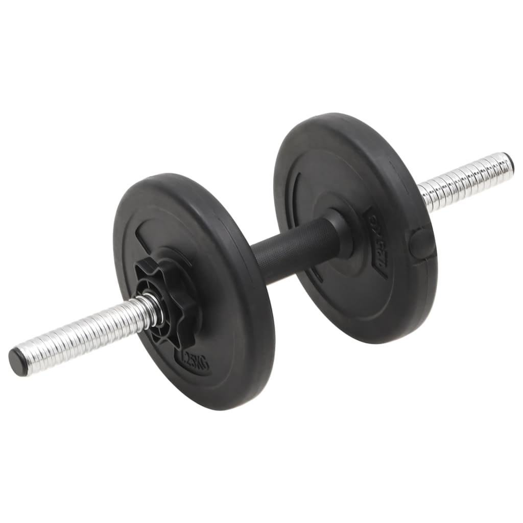 vidaXL Sztanga i hantle z zestawem obciążeń, 30 kg
