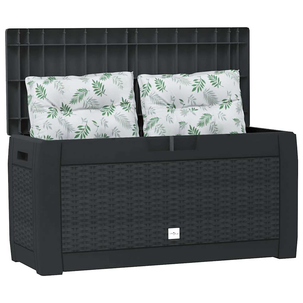 vidaXL Skrzynia ogrodowa, antracytowa, 119x48x60 cm, polipropylen