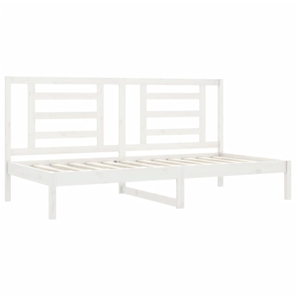 vidaXL Łóżko dzienne bez materaca, białe, 90x200 cm, drewno sosnowe