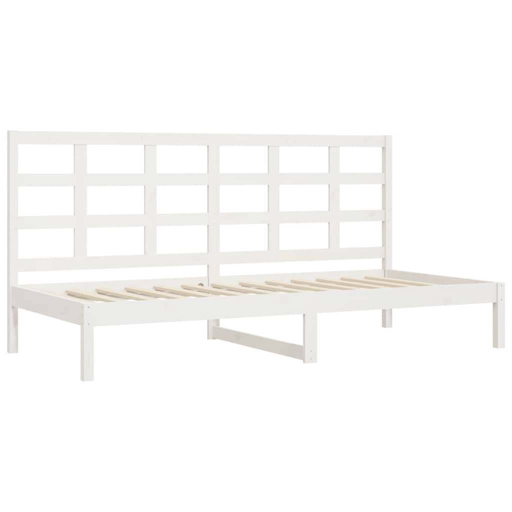 vidaXL Łóżko dzienne bez materaca, białe, 80x200 cm, drewno sosnowe