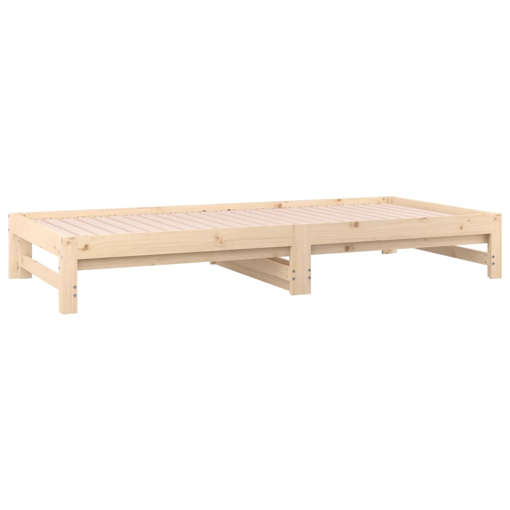vidaXL Łóżko rozsuwane, 2x(90x200) cm, lite drewno sosnowe