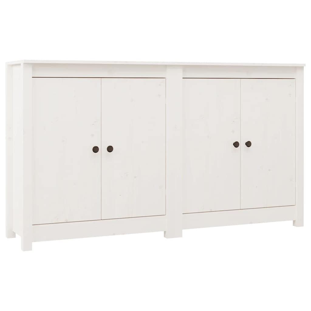 vidaXL Szafki, 2 szt., białe, 70x35x80 cm, lite drewno sosnowe