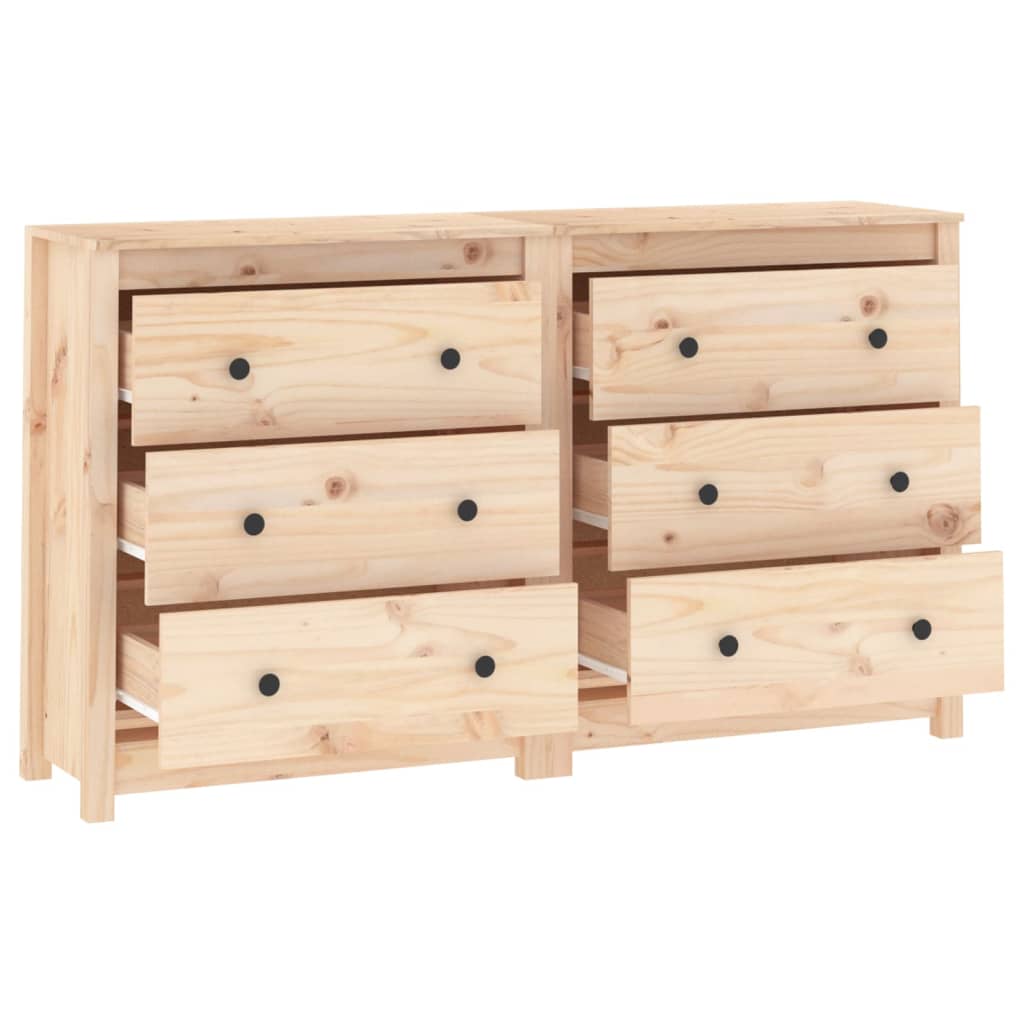 vidaXL Komoda, 140x35x80 cm, drewno sosnowe