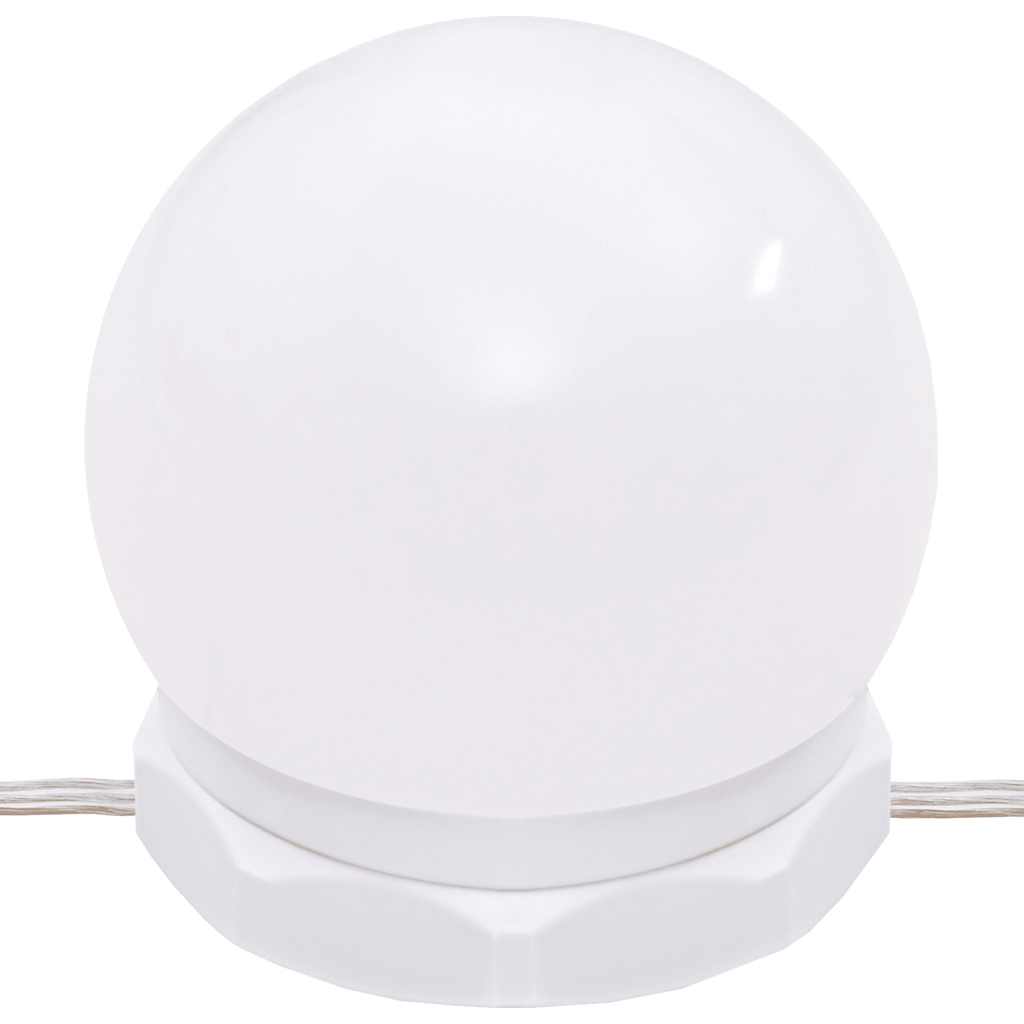 vidaXL Zestaw z toaletką i oświetleniem LED, biały