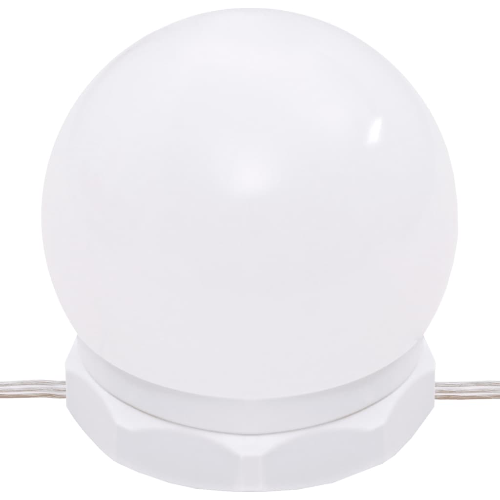 vidaXL Zestaw z toaletką i oświetleniem LED, brązowy dąb
