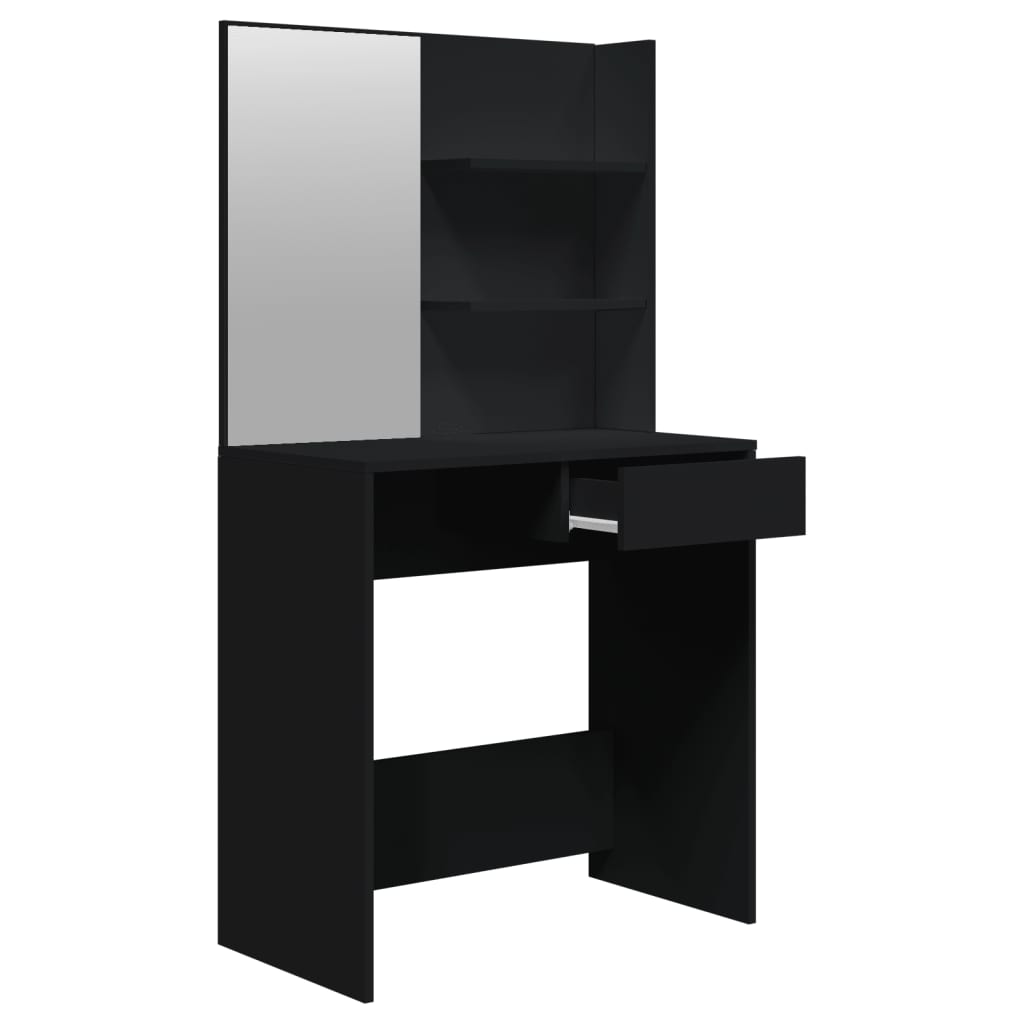 vidaXL Toaletka, czarna, 74,5x40x141 cm