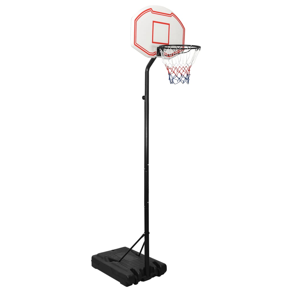 vidaXL Stojak do koszykówki, biały, 282-352 cm, polietylen