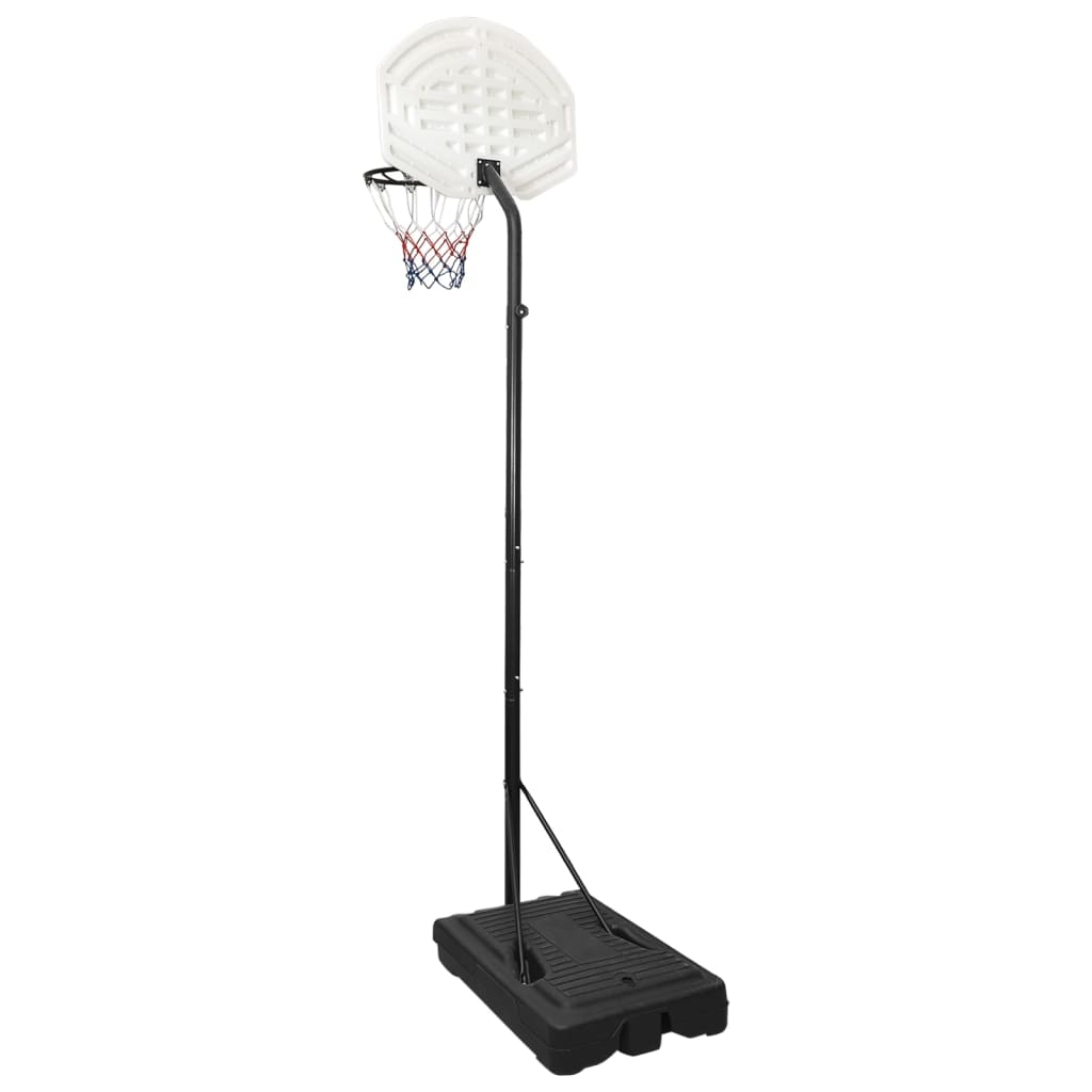 vidaXL Stojak do koszykówki, biały, 282-352 cm, polietylen