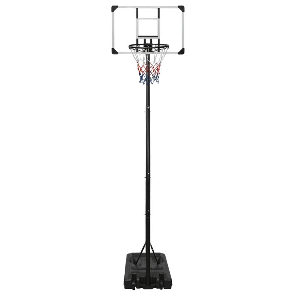 vidaXL Stojak do koszykówki z przezroczystą tablicą, 280-350 cm,