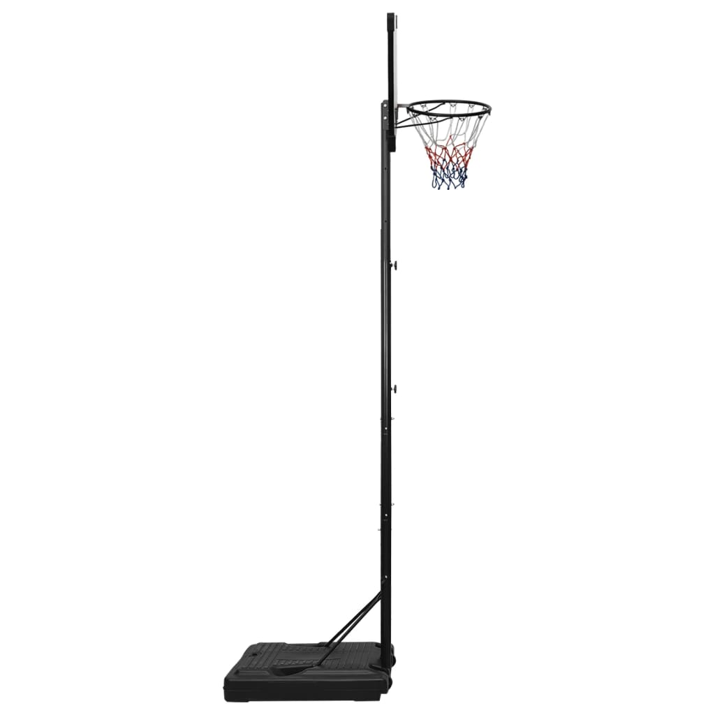 vidaXL Stojak do koszykówki z przezroczystą tablicą, 280-350 cm,