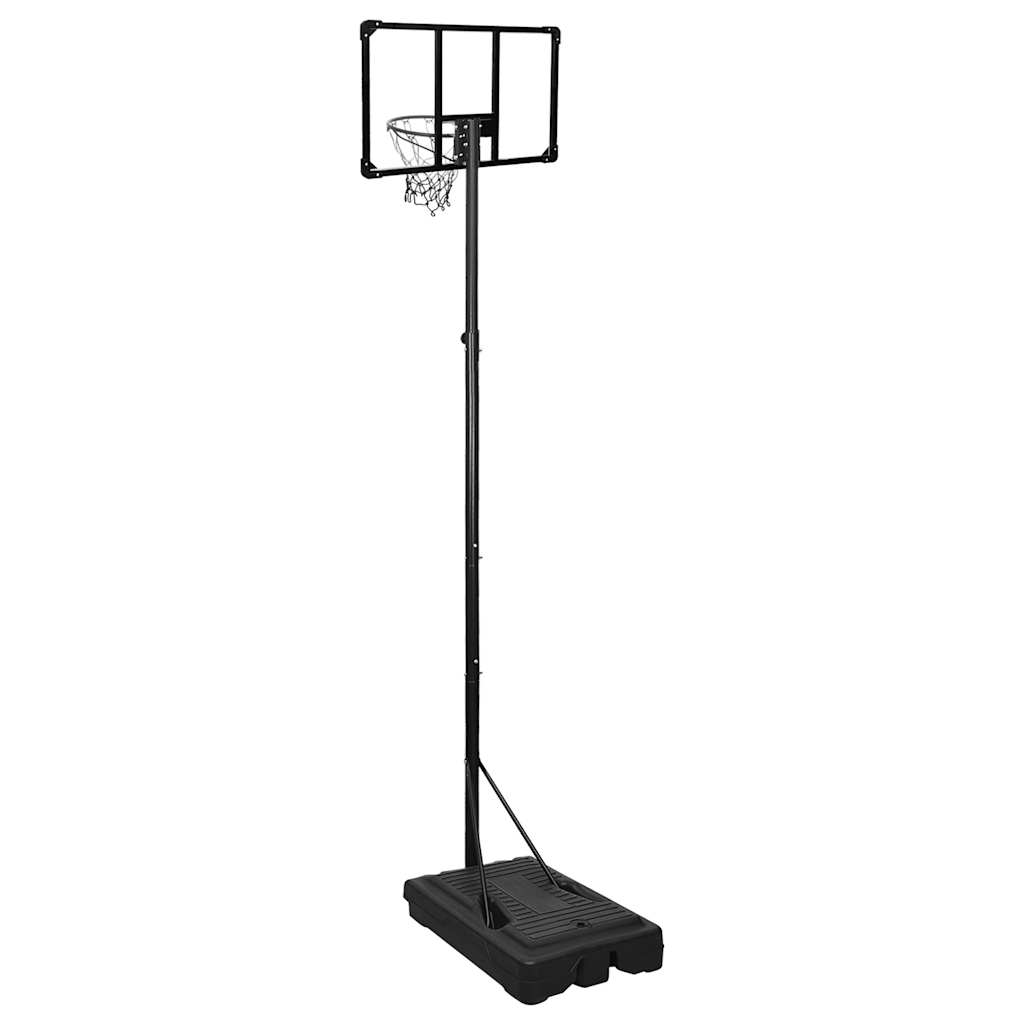 vidaXL Stojak do koszykówki z przezroczystą tablicą, 280-350 cm,
