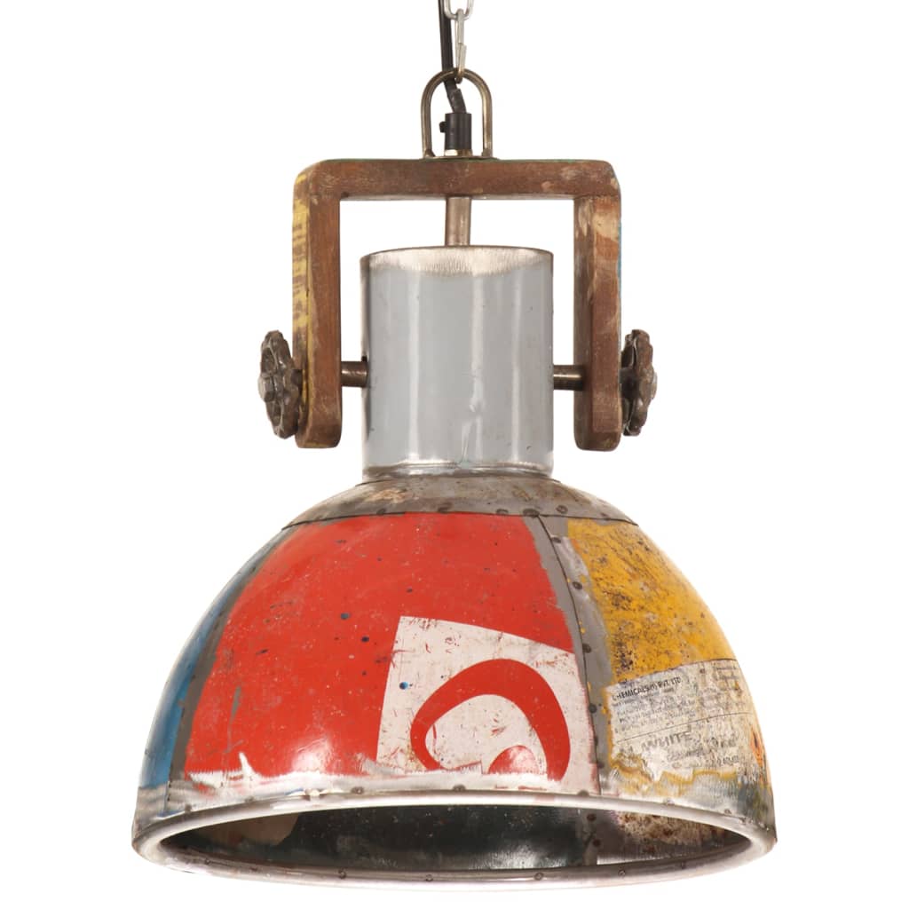 vidaXL Industrialna lampa wisząca, 25 W, kolorowa, okrągła, 30 cm, E27
