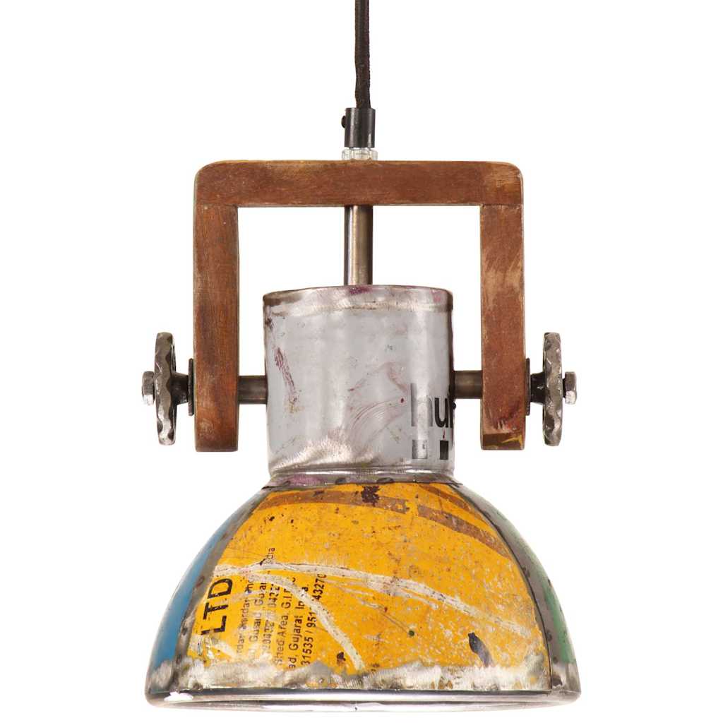 vidaXL Industrialna lampa wisząca, 25 W, kolorowa, okrągła, 19 cm, E27