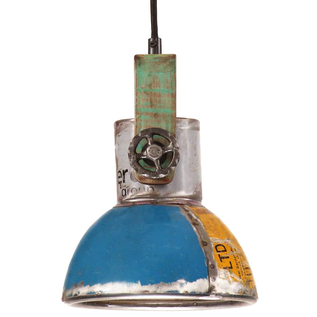 vidaXL Industrialna lampa wisząca, 25 W, kolorowa, okrągła, 19 cm, E27