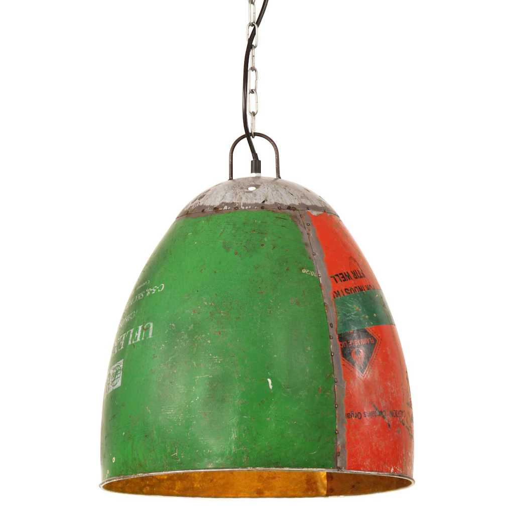vidaXL Industrialna lampa wisząca, 25 W, kolorowa, okrągła, 42 cm, E27