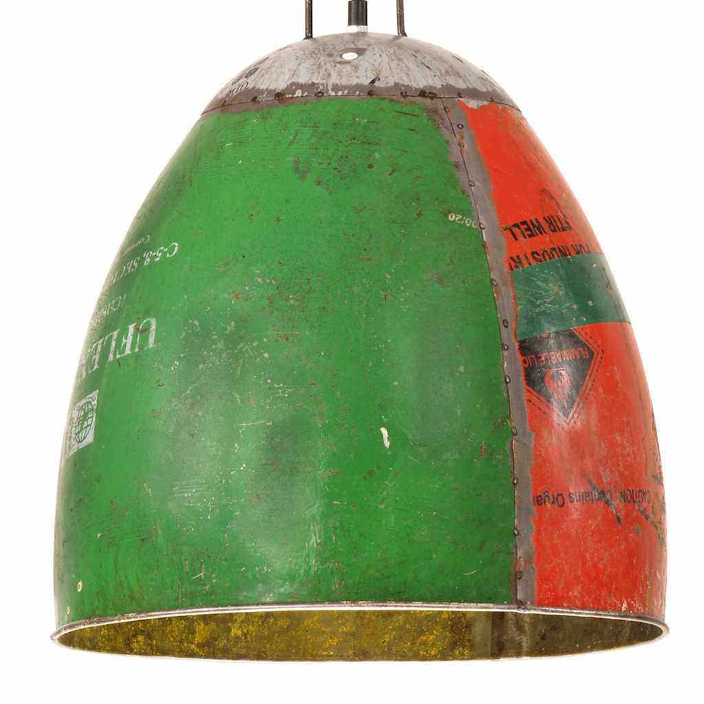 vidaXL Industrialna lampa wisząca, 25 W, kolorowa, okrągła, 42 cm, E27