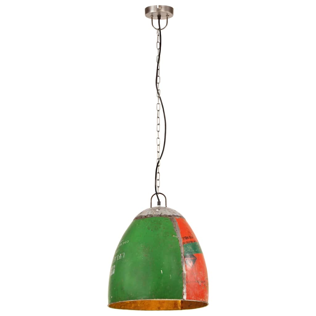 vidaXL Industrialna lampa wisząca, 25 W, kolorowa, okrągła, 42 cm, E27