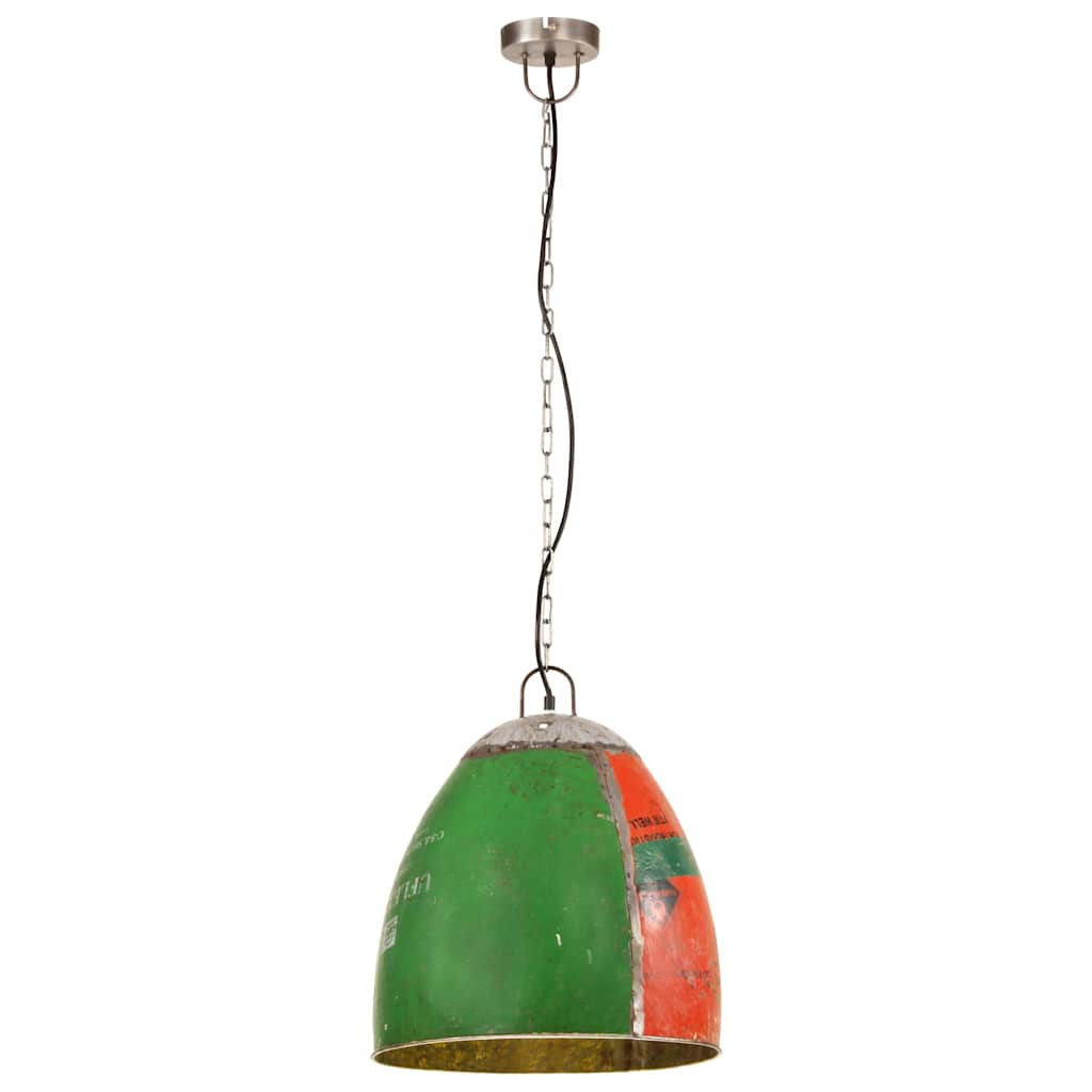 vidaXL Industrialna lampa wisząca, 25 W, kolorowa, okrągła, 42 cm, E27