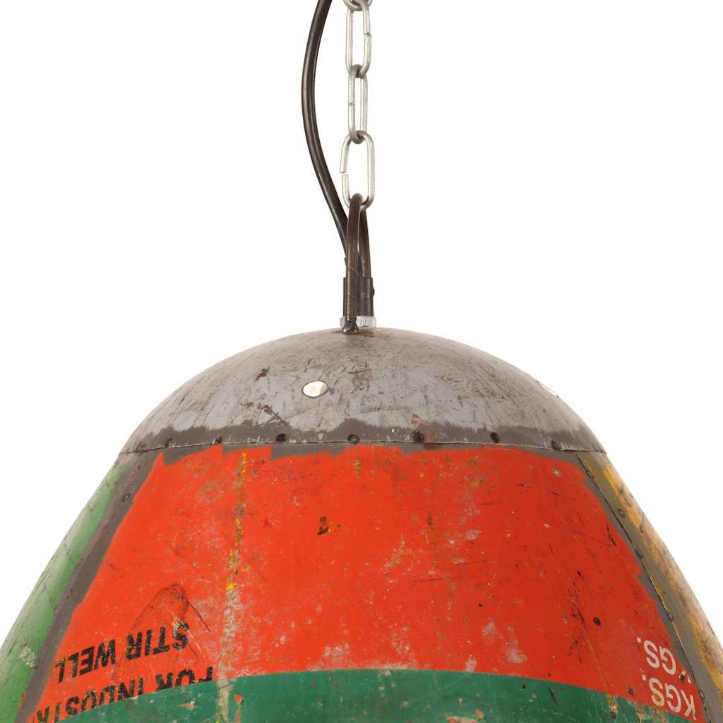 vidaXL Industrialna lampa wisząca, 25 W, kolorowa, okrągła, 42 cm, E27