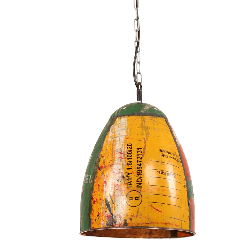 vidaXL Industrialna lampa wisząca, 25 W, kolorowa, okrągła, 32 cm, E27