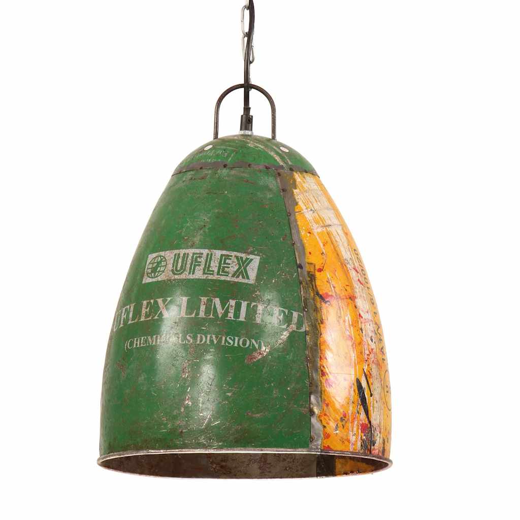 vidaXL Industrialna lampa wisząca, 25 W, kolorowa, okrągła, 32 cm, E27