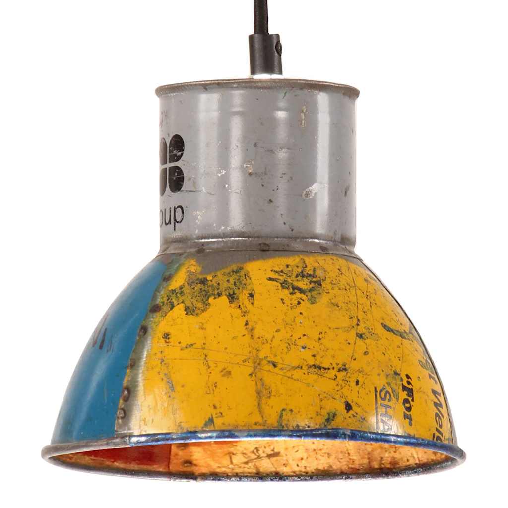 vidaXL Industrialna lampa wisząca, 25 W, kolorowa, okrągła, 17 cm, E27