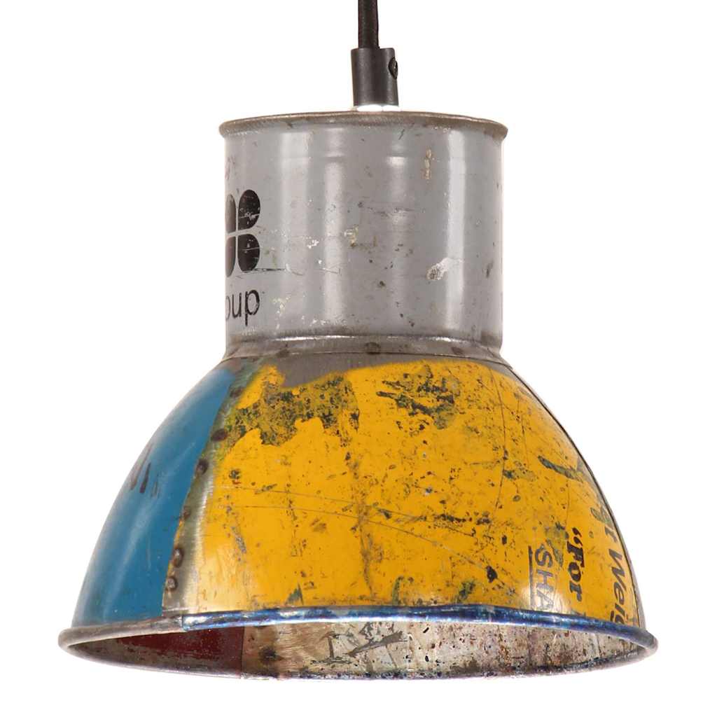 vidaXL Industrialna lampa wisząca, 25 W, kolorowa, okrągła, 17 cm, E27