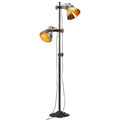 vidaXL Lampa podłogowa z 2 kloszami, kolorowa, E27
