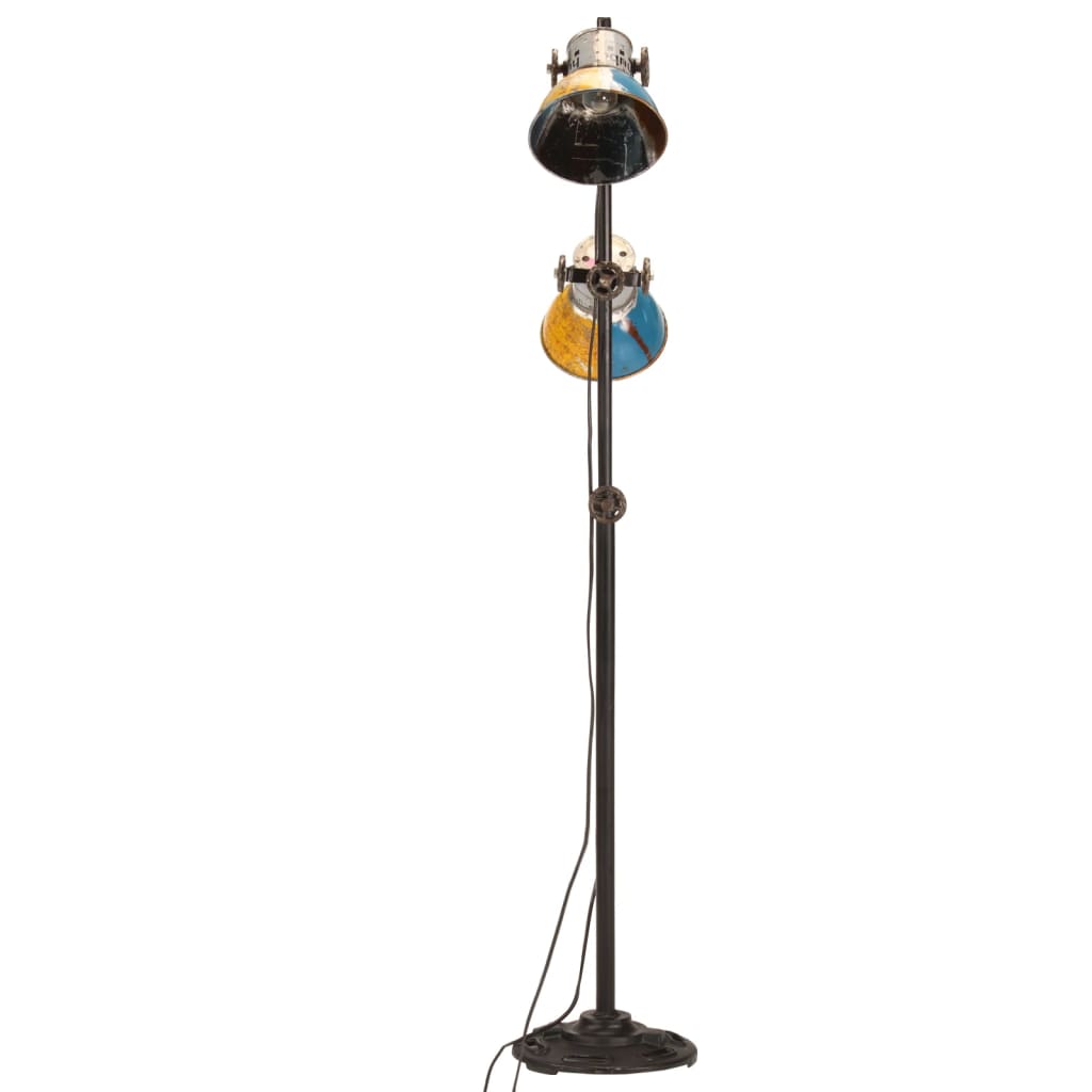 vidaXL Lampa podłogowa z 2 kloszami, kolorowa, E27
