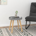 vidaXL Stolik boczny, szary, 38x38x40 cm