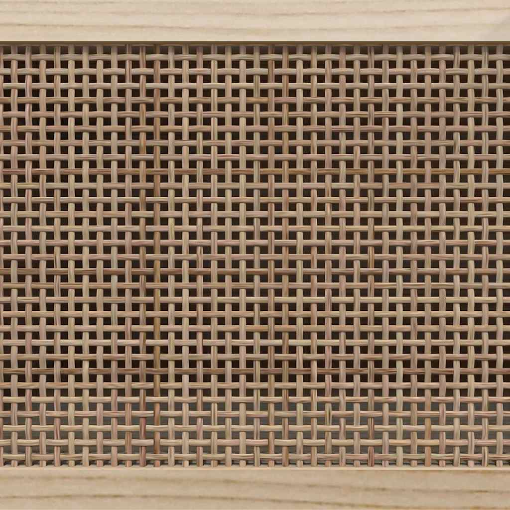 vidaXL Stolik pod TV, brązowy, 80x30x40 cm, drewno sosnowe i rattan