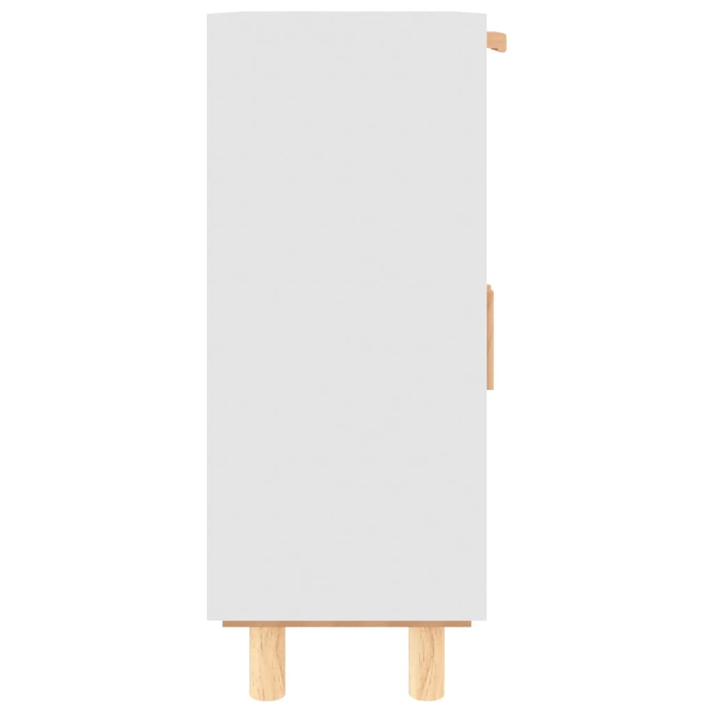 vidaXL Szafka, biała, 60x30x75 cm, lita sosna i naturalny rattan