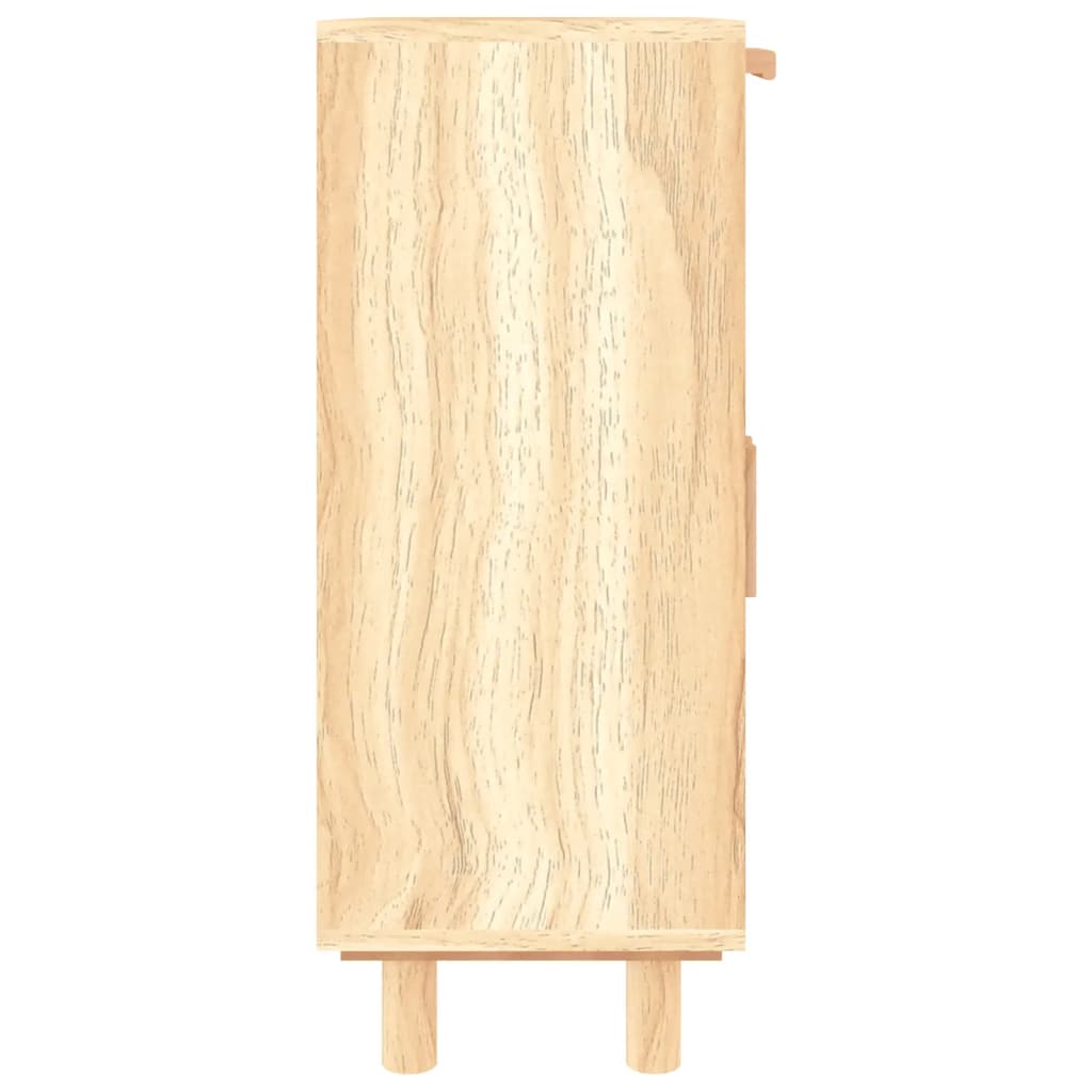vidaXL Szafka, brązowa, 60x30x75 cm, lita sosna i naturalny rattan