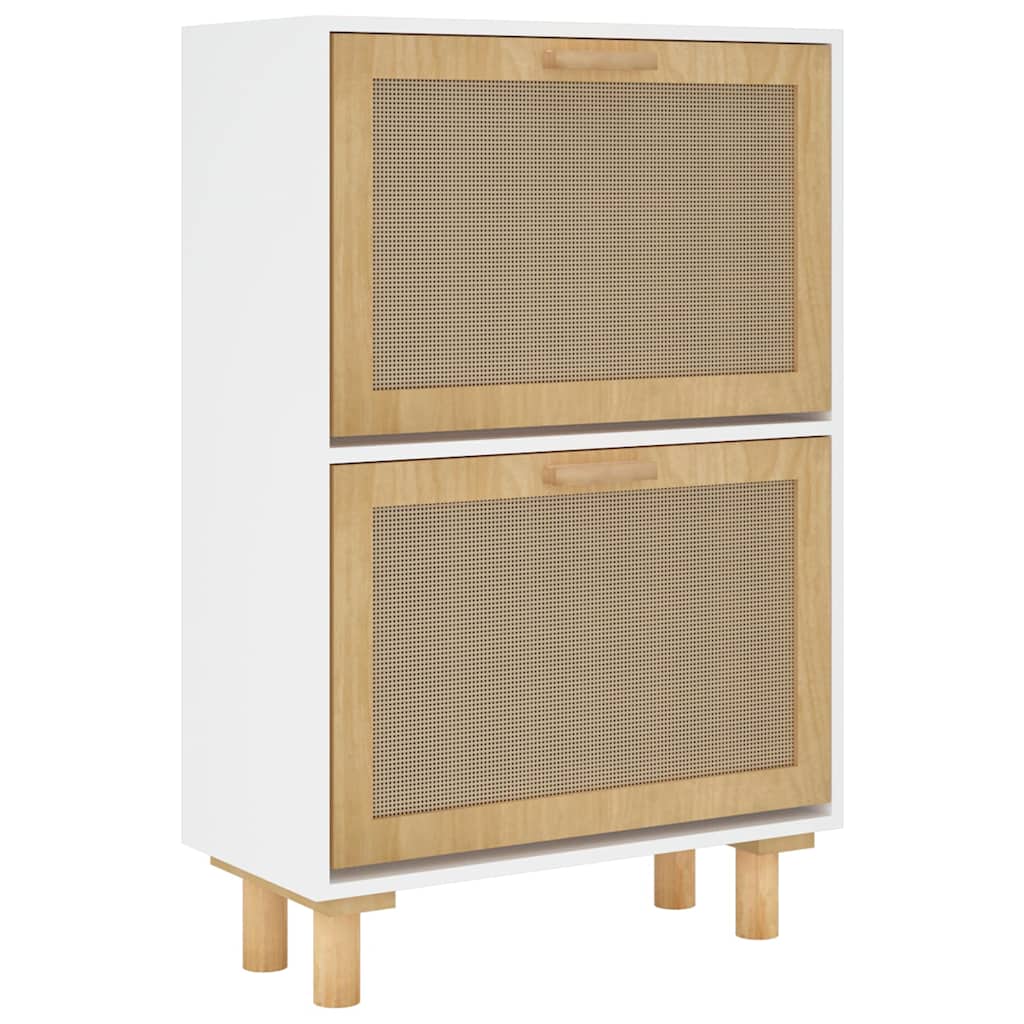 vidaXL Szafka na buty, biała, 52x25x80 cm, materiał drewnopochodny