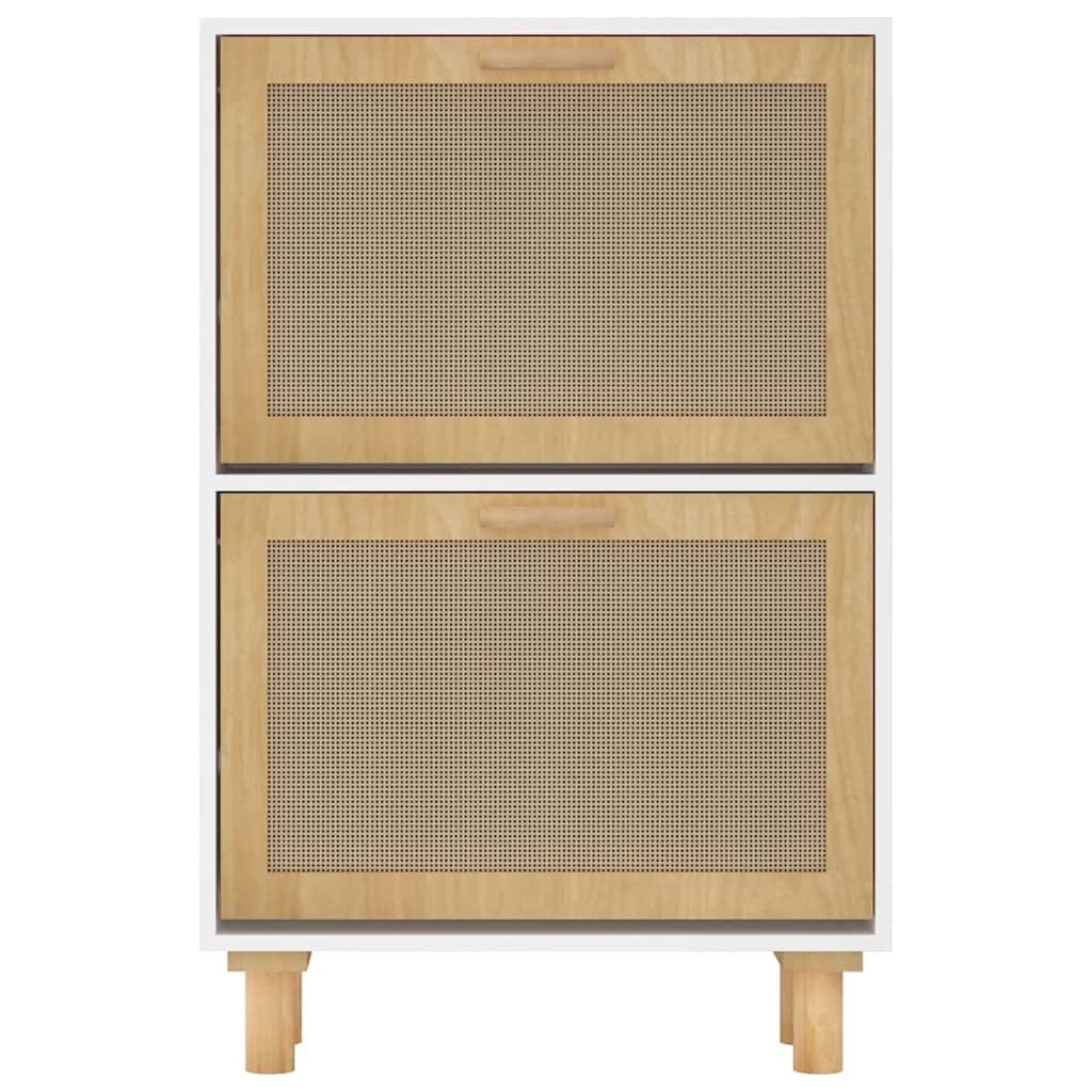 vidaXL Szafka na buty, biała, 52x25x80 cm, materiał drewnopochodny