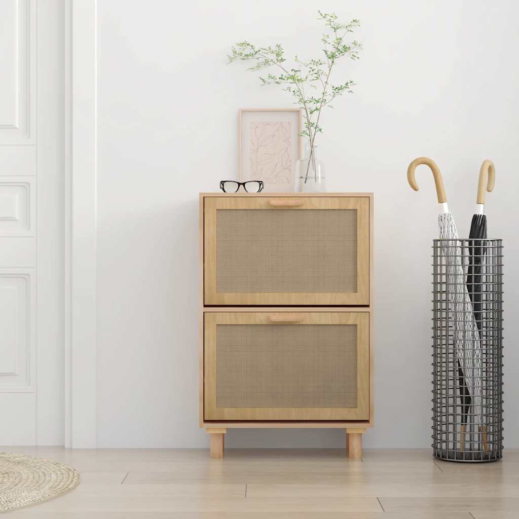 vidaXL Szafka na buty, brązowa, 52x25x80 cm, materiał drewnopochodny