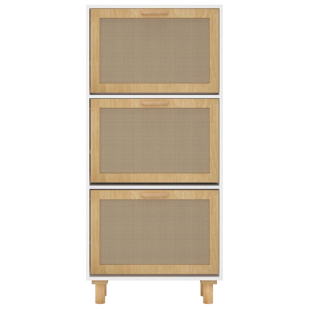 vidaXL Szafka na buty, biała, 52x25x115 cm, materiał drewnopochodny